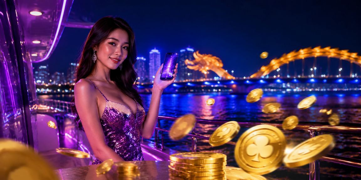 Ánh đèn neon về đêm tại Đà Nẵng cùng trải nghiệm casino mobile