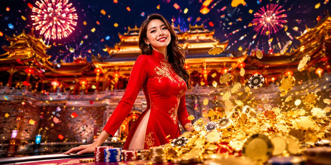 Người dùng Huế trong trang phục áo dài truy cập ứng dụng cá cược trực tuyến